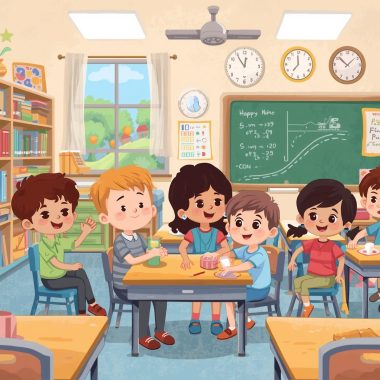 نقاشی گروهی در مهدکودک ماه و ستاره